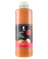 freshly squeezed orange, apple, strawberry and raspberry juice, cold extracted and treated under high pressure hpp